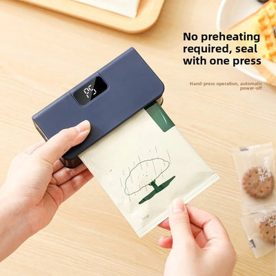 1PC Mini Plastic Bag Sealer Heat Bag Sealing Machine Handheld Rechargeable Food Packaging Thermal Sealer for Kitchen Use Storage