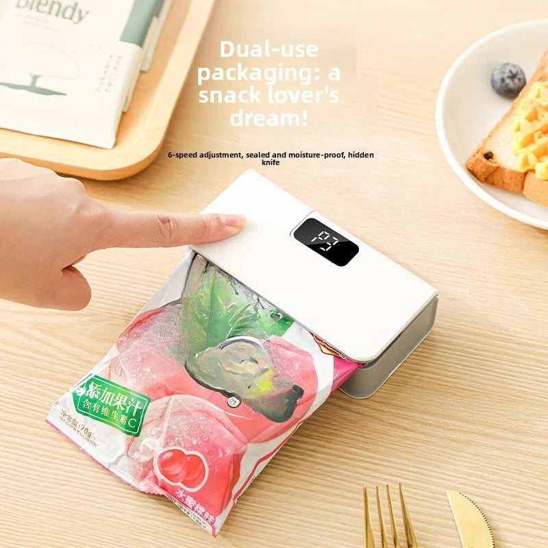 1PC Mini Plastic Bag Sealer Heat Bag Sealing Machine Handheld Rechargeable Food Packaging Thermal Sealer for Kitchen Use Storage
